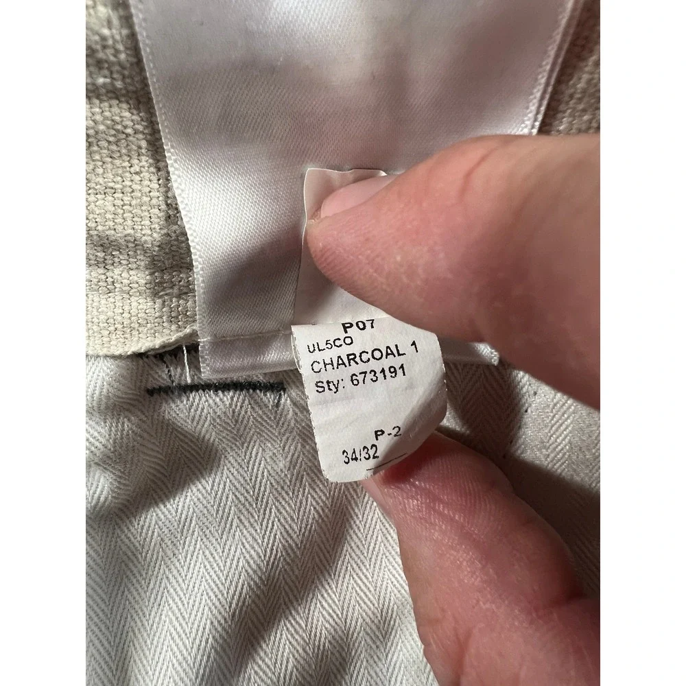 Banana Republic Heritage Collection Mens 34x32 Wool Blend Gray Pants Herringbone